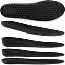 Ailaka Height Increase Insoles for Men Women, Honeycomb Shock Absorbing Cushion Insoles, Replacement Full Length Sports Shoe Height Inserts Height Elevation (Men 4-7.5 M/Women 5.5-9 M, Black, Heel Height: 1.5 Cm)