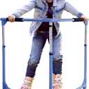 GanFindX Folding Skater Aid for Kids Roller Skating, Roller Skate Trainer for Kids Toddler Adjustable Height Training Walker (Denim Blue)