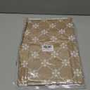 Misaya Rectangle Vinyl Table Cloth, Elastic Fitted Tablecloth with Flannel Backing, Waterproof Plastic Table Cover Fits 8 Foot Folding Tables for Picnic, Camping, Indoor and Outdoor (Khaki, 30" x 96")