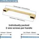 30 Pack 7-1/2 Inch Gold Cabinet Pulls Brushed Brass Cabinet Handles - Gold Kitchen Cabinet Pulls Brass Drawer Handles