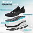 Women's Orthopedic Road Running Shoes: Comfortable Arch Supports Plantar Fasciitis Orthotic Athletic Sneakers, Casual Flat Feet High Arch Tennis Sport Walking Shoes for Foot Heel and Pain Relief (8 Wide, W1-black)