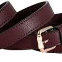 Leather Purse Strap - Replacement Crossbody Bag Strap - Light Gold Clasp & Burgundy