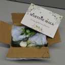MARTINE MALL 2 Packs Peonies Artificial Flowers, Blue Artificial Peonies, Silk Peonies Flowers Fake Peonies Artificial Flowers Peonies Bouquet for Centerpiece Table Wedding Party Home Decor