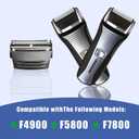 Shaver Replacment Heads Compatible with Remington SPF-300 Replacement Screen and Cutter for Foil Shavers F4900, F5800, F7800 Shavers