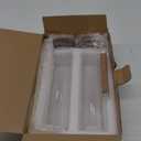 Incense Holder for Sticks, Anti-Ash Flying Incense Burner with 30 Incense Sticks, Detachable Glass Ash Catcher (Wood, Brown-2Pcs)