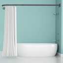 Misounda Shower Curtain Rod, 304 Stainless Steel L-Shaped Shower Rod 28"-39.3" x 43"-67"Adjustable Curved Shower Rod, Corner Shower Rod No Drilling for Bathroom, Tub, Cloakroom- Black