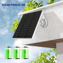 Solar Panels for Ring Camera Outdoor (New Generation) 5W 5V Solar Panel Charger with USB-C&Plug for Spotlight Cam Plus&Stick Up Cam Pro.Waterproof IP65 360Adjustable 2M Cable (White, 1)