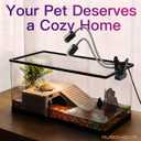 All-in-One Reptile Heat Lamp Bundle, Dual-Head UVB&UVA Lamp with Timer & Hygrothermograph, High UVA Lighting for Turtle, Tortoise, Bearded Dragon, Lizard, Snake, Amphibians, Easy to Install