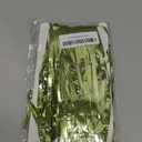 Grass Green Foil Fringe Curtain Backdrop, 2Pack Metallic Tinsel Fringe Curtain Streamers Photo Backdrop for St Patricks Day Football Decorations, Birthday Christmas Tropical Party Decor Door Streamers