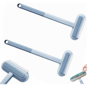 Window Screen Cleaning Brush, Mesh Screen Cleaner with Squeegee, 2PCS Detachable Window Screen Cleaning Brush Washing Tool for Patio, Door, Porch, Screens, Pet Hair