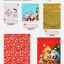 Christmas Gift Bags, 24pcs Drawstrings Christmas Gifts Bags Bulk Assorted Sizes, Reusable Plastic Xmas Presents Wrapping Holiday Goody Bag With Ribbon Ties&Tags, Extra Large/Big/Medium/Small Size