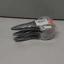 SAMSFX Fishing Heavy Duty Anti-Slip Serrated Edge Scissors Saltwater Freshwater Braid Scissors Braided Line Cutter with Plastic Belt Case Sheath Kit (Enlarge Finger Hole, Gray & Orange Handle)