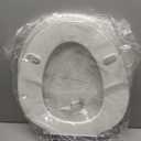 KOHLER 57777-GCF-0 Cymbal ReadyLatch Quiet-Close Soft Close Toilet Seat Elongated, Flexible CoreFlex Material, Wider Toilet Seat Surface, Home Essentials, White with Ice Grey Core Center
