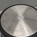 8.5qt Pasta Pot with Strainer Lid, Cast Aluminum Stockpot Multipot, Nonstick Ceramic Coating make Cleanup easy with Tempered Glass Lid, Dishwasher Safe, Induction, Black (Black, 8.5 Quarts)