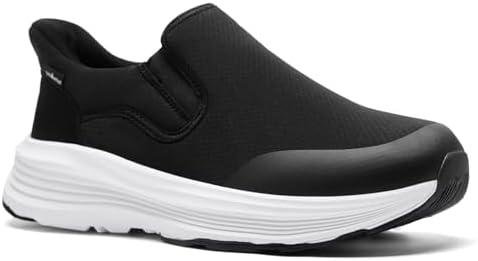 OrthoComfoot Men's Orthopedic Slip On Loafers: Comfortable Casual Arch Support Plantar Fasciitis Walking Shoes, Standing Work Orthotic Thick Sole Shoes for Foot and Heel Pain Relief 8