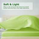 King Size Bed Sheet Set - 4 Piece Soft Microfiber Sheets with Deep Pockets, Cooling Technology, and Wrinkle-Free Pillowcase. Hotel-Quality, Durable Bedding, Sharp Green