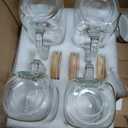 24 oz Mason Jar Cups with Handles, Wide Mouth Iced Coffee Cup with Bamboo Lids & Straws, Large Glass Bottle Mug Drinking Jars Tumbler for Smoothie Cold Water Juice Party Beverages, Set of 4