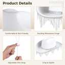 Homaisson White Cowgirl Hat for Women, Sparkly Cowboy Hat with Sunglasses Bandanas Glitter Cowgirl Hat for Themed Party Costume (White)