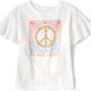 The Children's Place Girls' Short Sleeve Fashion Graphic T-Shirt (White, XS)