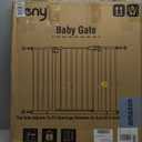 keny 29"-42.5" Baby Gate for Stairs, Auto Close Safety Dog Gate, Pressure Mounted Easy Walk Through Pet Gate for Doorways, Durable Stair Gate, 30" Tall, White