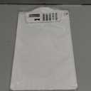 Sunnyclip Clipboard with Pen Holder & Calculator, [20% Thicker & Durable] Plastic Clip Board with Side Ruler, 9x13 Hanging Contractor Clipboard for Letter Size/A4 Paper, for Work, Office, School (White)