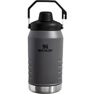 Stanley Iceflow Fast Flow Jug | Recycled Stainless Steel Water Tumbler | Keeps Drink Cold and Iced for Hours | Easy Carry Handle (Charcoal)