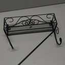 Adhesive Paper Towel Holder with Shelf, Wall Mount, 12in Black for Kitchen, Hand Towel Holder for Bathroom with Shelf