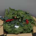 Extra Thick & Lush - 9 Ft by 12 Inch Prelit Christmas Garland with 50 Lights Timer, Real Touch Cedar Garland, 175 Tips Realistic Soft Battery Operated Red Berry Pinecones Xmas Garlands Indoor Outdoor