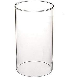 Borosilicate Glass, Clear Candle Holder, Glass Chimney for Candle Open Ended, Glass Hurricane Candle Holders Diameter 4.3", Height 8"