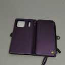 Defencase for iPhone 17 Pro Max Magnetic Wallet Case Compatible with Magsafe with RFID Blocking Zipper & Card Holder for Women Men PU Leather Strap Detachable Case for iPhone 17 Pro Max 6.9", Purple