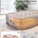 Twin Air Mattress with 4000mAh Battery Powered Pump, 16'' Raised Inflatable Mattress, Portable Blow up Mattress, Air Bed for Camping, Home and Guest, Queen
