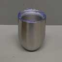 12oz/4 Pack Wine Tumbler Glasses with Lid Stemless Double Wall Vacuum Stainless Steel Travel Tumbler Keeping Cold & Hot for Wine,Coffee,Cocktails,Christmas DrinksFamily and Gifts(4 PackSliver)