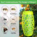 Wasp Traps Outdoor Hanging, 2 Pack with 6 Refill Carpenter Bee Traps for Outside, Yellow Jacket Trap Hornet,Bee,Mud Dauber Catchers Killer
