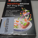 Mueller Frying Pan, Heavy Duty German Stone Coating Non Stick Frying Pans, No PFOA or APEO, Paella Pan, Dishwasher and Oven Safe, Even Heat Distribution, Cool Stainless Steel Handle, Light Grey (10 inch)