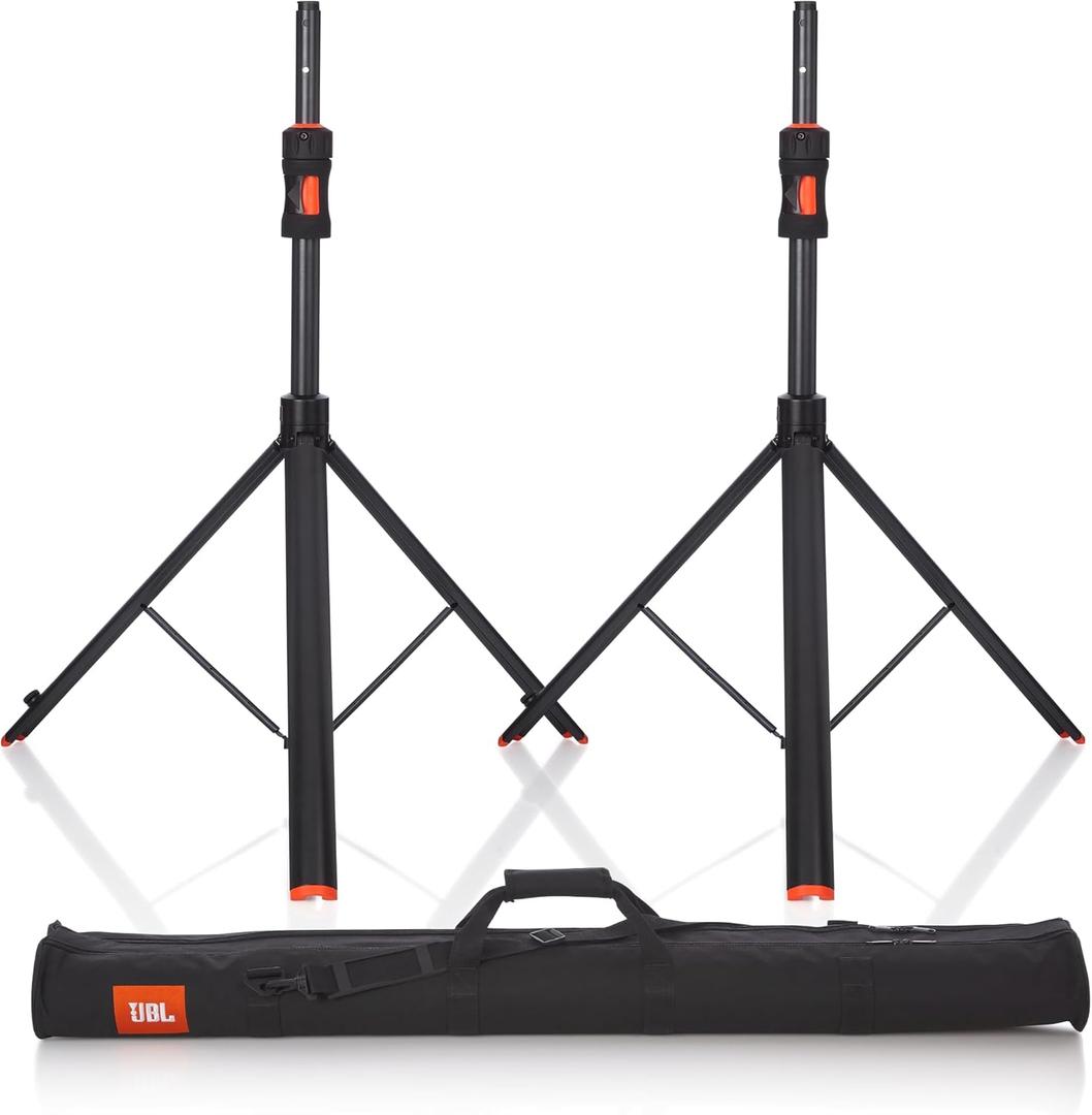 JBL Bags Deluxe Speaker Stand with Piston-Assist Automatic Height Adjustment, Pair of (2) with Carry Bag (JBLSPKSTGAPROSET)