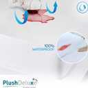 PlushDeluxe Premium Bamboo Mattress Protector King Size, Waterproof, & Ultra Soft Breathable Noiseless Washable Bed Mattress Cover for Comfort & Protection - White