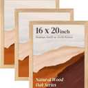 HOUSE DAY 3 Pack 16x20 Frames, 16x20 Poster Frame Natural Oak Solid Wood