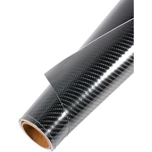 3D Carbon Fiber Car Vinyl Wrap Film - 24"x60" (2ft x 5ft) Durable Easy Application Automotive Wrapping Film Roll for Car, Truck Bed, Boat, Vehicle (Carbon Fiber Black) (EXP 12/02/26)