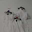 JOYIN 3 Pack 24.8" Halloween Hanging Ghost Decorations, Halloween White Flying Ghost with Hats for Haunted House Graveyard Scene, Spooky Indoor and Outdoor Decor