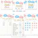 Twinkle Twinkle Little Star Baby Gender Reveal Party Supplies Kit, Photo Props Games Decorations, He or She, Includes 3 Game Posters (11x17), 3 Signs (8x10), 60 Blue and Pink Voting Stickers