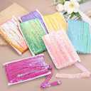MECCANIXITY 5 Yards 1.2 Inch Elastic Sequins Trim 3 Row Flat Sequin Strip Paillette Fabric Ribbon for Crafts DIY Fringe Sewing Costume Dress, WineRed