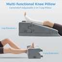 Ganondorf Leg Elevation Pillow for Post Surgery Recovery,Knee Replacement & Injury Rehab Orthopedic Foam Leg Support Pillow to Improve Circulation, Reduce Swelling, Promote Healing, Elevate Leg