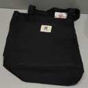 Moyaqi Canvas Tote Bag with Yoga Mat Carrier Pocket Carryall Shoulder Bag for Office, Workout, Pilates, Travel, Beach and Gym (Black)