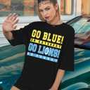 Football Shirt Women Game Day Shirts Football Season Number 87 Shirt Casual Season Short Sleeve Tops (Black, XL)