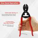 8 Inch Mini Bolt Cutters, Compact Small Bolt Cutter for Screws, Rivets, Chains, Wires, Cables, Heavy Duty Bolt Cutters with Spring and Recess, CR-V Steel Blade for Locks and Padlocks