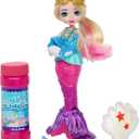 Enchantimals Mermaid Bubble-Maker Doll with Spray Dolphin Animal Figure, Bubble Solution & Tray, Ocean Kingdom Toy Collection