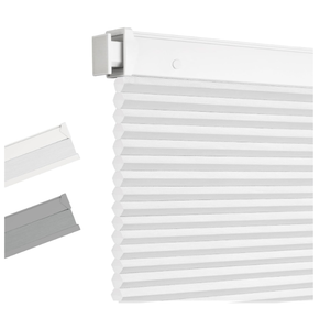 Allesin Zen No Drill Blinds for Windows Blackout Cordless Cellular Shades Honeycomb Blinds Pull Down, Free Stop Easy Install for Home and Office, Light Filtering, White, 35" W x 58" H