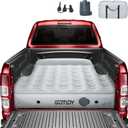 Truck Bed Mattress 5-5.5ft for Mid-Size Pickup, Fabric Texture Truck Bed Air Mattress Customized for Tacoma, Gladiator, Colorado, with Detachable Air Pump, for Truck Bed Camping, Road Trips & Travel