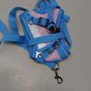 Cat & Dog Vest Harness - All Weather Mesh, Reflective Strap, Step-in Adjustable for Small Cats & Dogs (Pink and Blue,XS) (X-Small (Chest: 8"-9"))