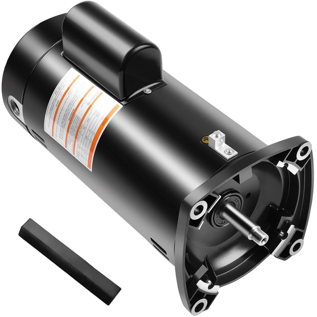 SQ1202 Pool Pump Motor 2 HP, Fit for Century A.O. Smith 2HP Single Speed, 3450 RPM, 48Y Frame, 230V, 11.2 Amps, Swimming Pool Motor